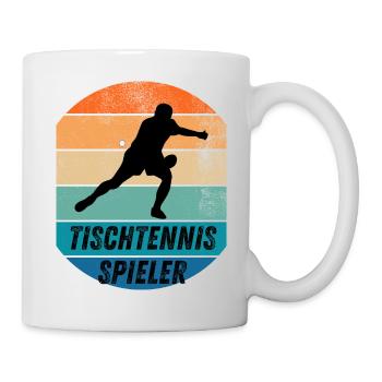 Tischtennisspieler - Tasse - Weiß - Rechts
