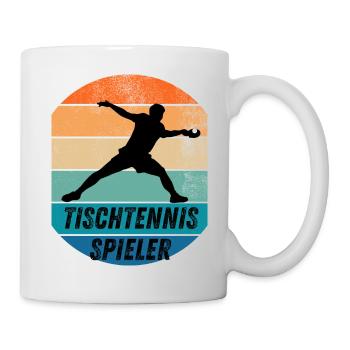 Tischtennisspieler - Tasse - Weiß - Rechts