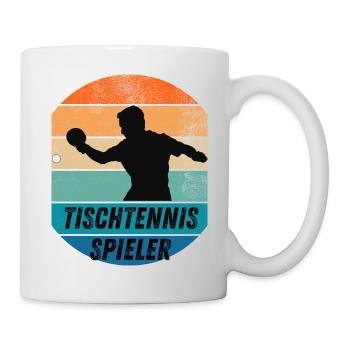 Tischtennisspieler - Tasse - Weiß - Rechts