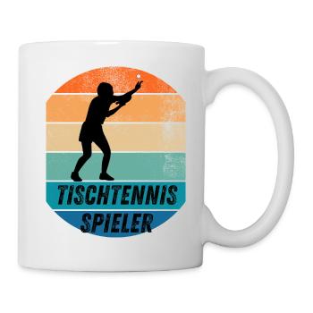 Tischtennisspieler - Tasse - Weiß - Rechts