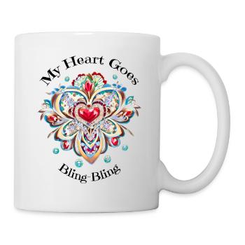 Mon cœur devient bling-bling II - Mug blanc - blanc - Droite