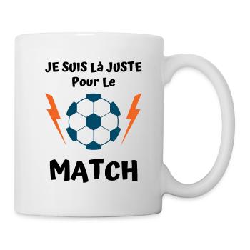 je suis là juste pour le match de foot 1 - Mug blanc - blanc - Droite