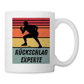 Rückschlagexperte - Tasse - Weiß - Rechts