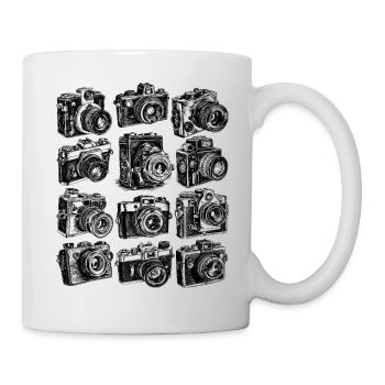 Retro Vintage Cameras - Mug - white - Right