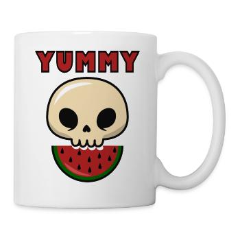 Crâne délicieux au melon - Mug blanc - blanc - Droite