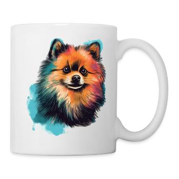 Dessin de Zwegspitz de Poméranie - Mug blanc - blanc - Droite