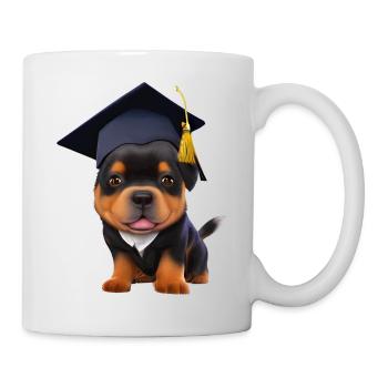 Bachelor Rottweiler Graduation Study Dogs - Mug blanc - blanc - Droite