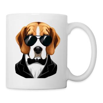 Beagle der Entdecker - Tasse - Weiß - Rechts