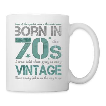 70s die Siebziger Jahre 70's 70er - Tasse - Weiß - Rechts