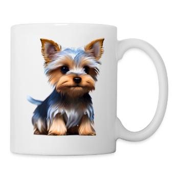 Dog Owner Yorkshire Terrier Puppy Dog - Mug - white - Right