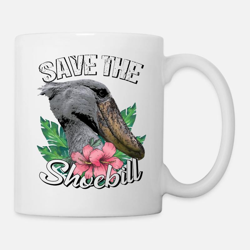 Schuhschnabel Sauvez le bec-de-chaussure - Mug blanc - blanc