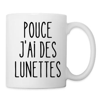 pouce j'ai des lunettes - Mug blanc - blanc - Droite