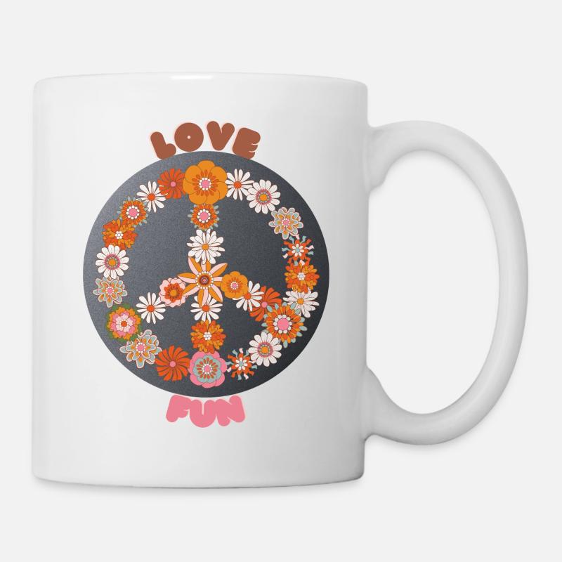 peace and love - Mug blanc - blanc