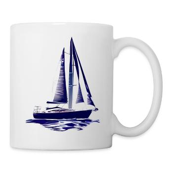 voilier voilier voilier voilier voilier voilier - Mug blanc - blanc - Droite