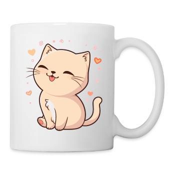 Cute Kawaii Cat - Cute Kitten - Mug - white - Right