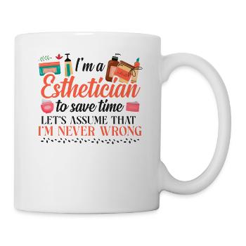 Cute Licensed Esthetician Skincare - Tasse - Weiß - Rechts