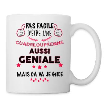 Femme Guadeloupéenne Humour Citation Guadeloupe - Mug blanc - blanc - Droite
