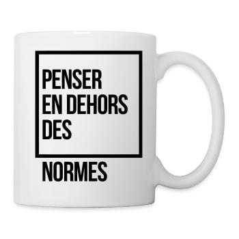 PENSER EN DEHORS DES NORMES - Mug blanc - blanc - Droite