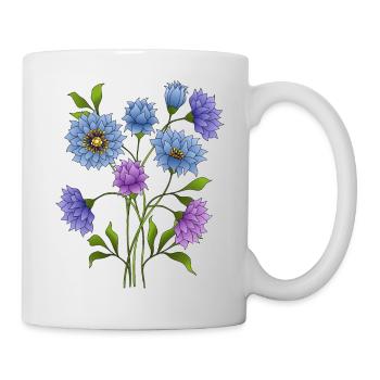 Fleur - Mug blanc - blanc - Droite