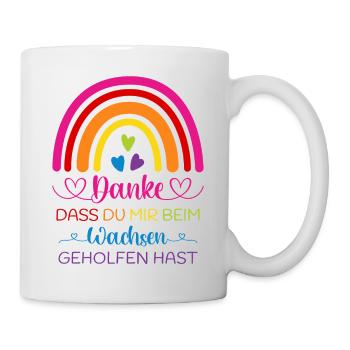 Kita Danke dass Du mir beim Wachsen geholfen hast - Tasse - Weiß - Rechts
