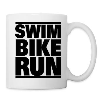 Triathlon Swim Bike Run Marathon - Tasse - Weiß - Rechts