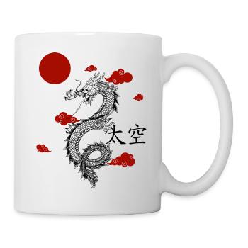 Drache - Tasse - Weiß - Rechts