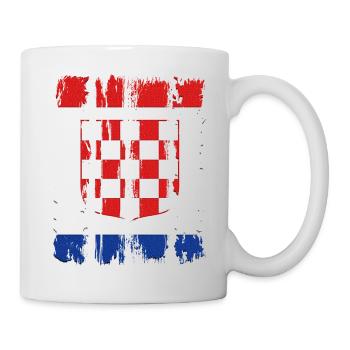 Kroatische Nationalflagge Emblem Kroatien Hrvatska hrv - Tasse - Weiß - Rechts