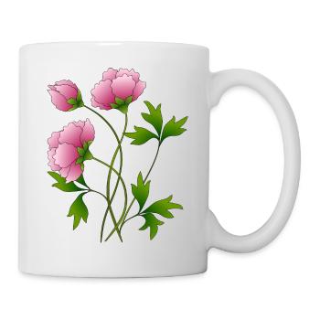 Fleur - Mug blanc - blanc - Droite