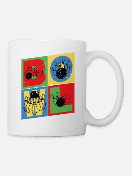 Bowling Bowling Bowling Ball Pins Bowling Players - Mug - white
