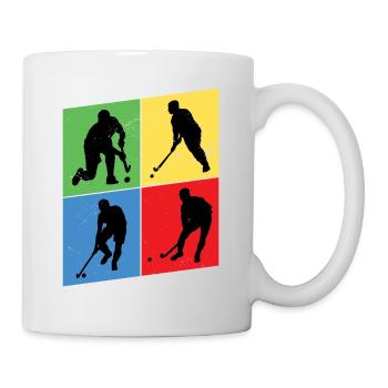 Hockey Field Hockey Player Sports Fan Vintage Retro - Mug - white - Right