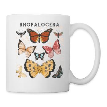 RHOPALOCERA BUTTERFLY DESIGN - Mug - white - Right