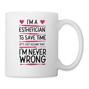 Cute Licensed Esthetician Skincare - Tasse - Weiß - Rechts