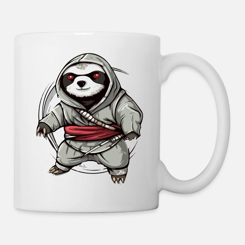 Hak le paresseux ninja - Mug blanc - blanc