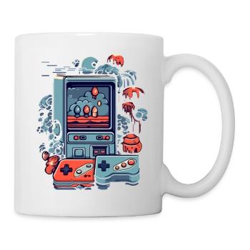 Vintage-Videospiel - Tasse - Weiß - Rechts