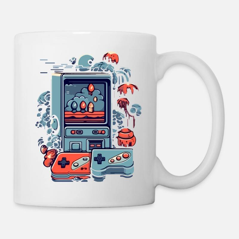 Vintage-Videospiel - Tasse - Weiß