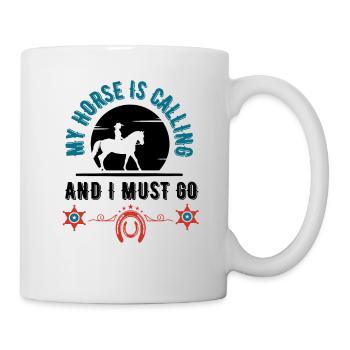 Horse girl rider rodeo - Mug - white - Right