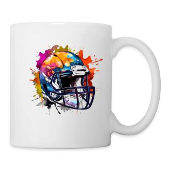 Colorful American Football Helmet - Mug - white - Right