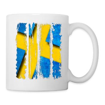 Suède Suède drapeau national norden skandinavia - Mug blanc - blanc - Droite