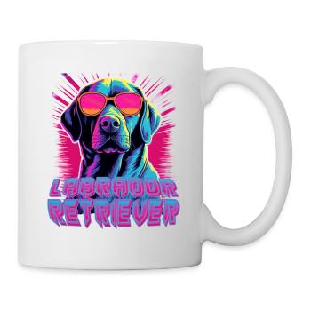 Labrador Retriever Wearing Sunglasses - Mug - white - Right