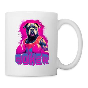 Boxer Dog With Boxing Gloves - Mug - white - Right