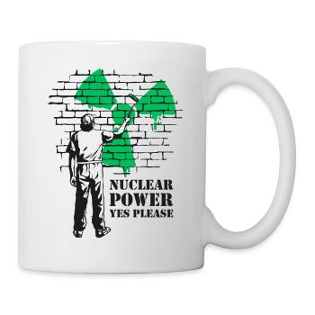 Énergie nucléaire Oui s’il vous plaît, oui à l’énergie nucléaire - Mug blanc - blanc - Droite
