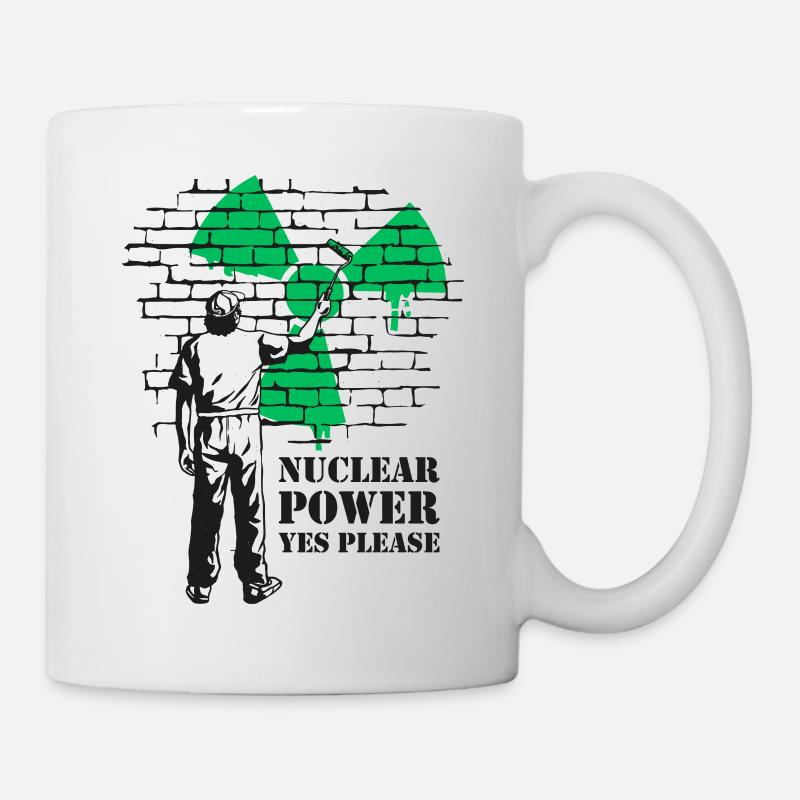 Nuclear Power Yes Please, Yes to Nuclear Energy - Mug - white