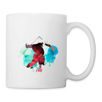Badminton Badminton Sport Player Vintage coloré - Mug blanc - blanc - Droite
