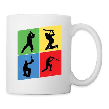 Cricket Cricketer Batsman Sport Vintage - Mug - white - Right