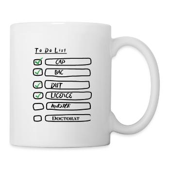 To Do List études - Mug blanc - blanc - Droite
