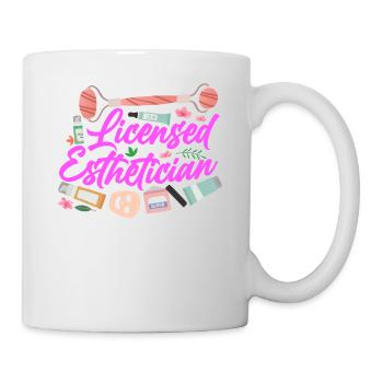 Soins de la peau d’esthéticienne agréée mignonne - Mug blanc - blanc - Droite
