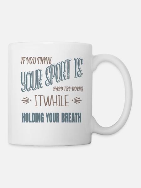 swimming funny funny sayings swimming swim - Mug - white