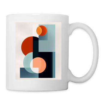 Abstrakte Kunst Geometrische Formen Mathe - Tasse - Weiß - Rechts