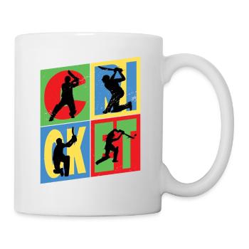 Cricket Cricketer Batsman Sport Vintage - Mug - white - Right