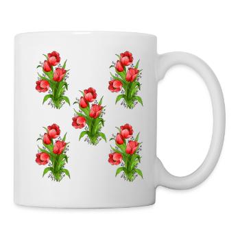 Blumen - Tasse - Weiß - Rechts